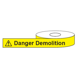 Rubalise signalisation danger - Dimensions : 250 m x 75 mm - 100 m x 75 mm