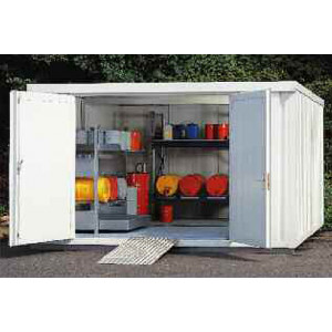 Sécuritainer de stockage isolé 2 portes - Capacité de charge sur le caillebotis : 1000 kg/m²