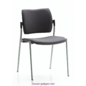 Sièges de réunion avec assise tapissée - Taille 6 - Hauteur d’assise : 45,5 cm - Empilable