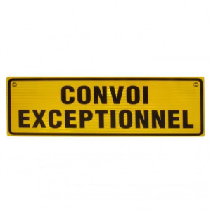 Signalisation de convois exceptionnels  - TEXTE : 1 ou 2 ligne 