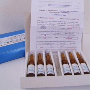Solution pour étalonnage et contrôle des réfractomètres - Boîte de 6 fioles en verre x 5 ml