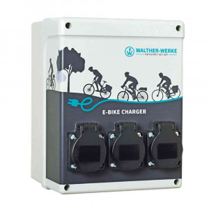 Station de recharge pour vélos électriques - Nombre de points de recharge : 3 - IP54 | IK10 – Mural