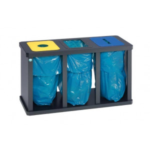 https://www.techni-contact.com/ressources/images/produits/merchandising/station-tri-selectif-triple-ou-quadruple-37218591-1.jpg - Acier galvanisé - Triple ou quadruple - avec anneau de serrage ou  poubelles plastiques 