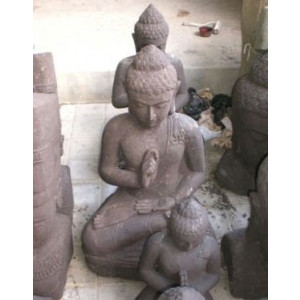 Statue bouddha traditionnelle - Constituée en pierre