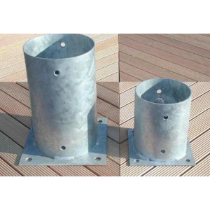 Support en acier galvanisé à fixer - Supports de rondins à fixer - Hauteur (cm)  : 15 - 20 - 25