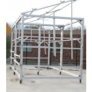 Support panneaux photovoltaïques en profilés aluminium - Dimension : 6 m x 3 m