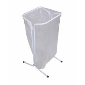 Support pour sac poubelle en acier - Acier - Capacité : 110 L - Dimensions (LxPxH) : 410 x 550 x 850 mm