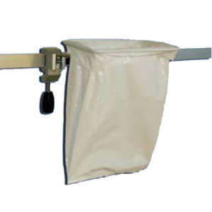 Support sac poubelle médical - En inox - Avec étau de fixation - Pour sac de 8 L