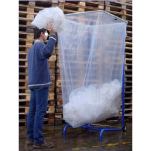Support sac poubelle métallique grand volume - Conçu pour recevoir des sacs de 1500 litres