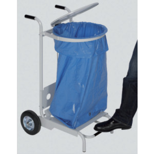 Support sac poubelle mobile 120 litres - Capacité : 120 L - Ø couvercle : 410 mm - Finition : Revêtu par poudre Epoxy Anti UV