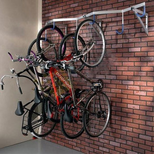 Support vélos suspendus - Dimensions (L x h x Prof) : 2000 x 350 x 545 mm