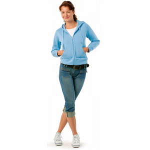 Sweat-shirt personnalisé manches longues femme - Sweat-shirt femme zippée à capuche molleton