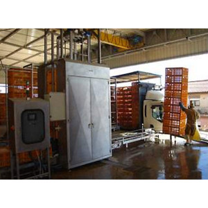 Système d'empilage désempilage et lavage bacs de volaille - Production nominale de 1.000 bacs/h
