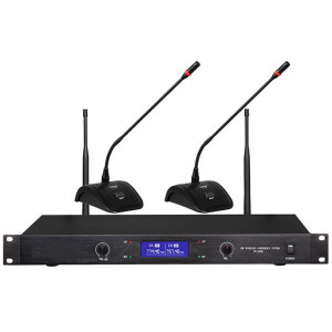 Système de conférence sans-fil - Système de 2/4 postes microphones sans-fil avec récepteur