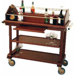 Table à alcool roulante - Dimensions : L 1200 x l 525 x H 1070 mm