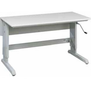 Table à manivelle concept - Dimensions (mm) : 1500 x 750 (Ossature) - 1500 x 750 (Plateau laminé)