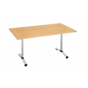 Table abattante avec plateau mélaminé - Dimensions (L x P) : 80 à 180 x 50 à 80 cm
