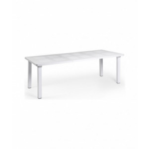  Table aluminium café restaurant LEVANTE - Usage : Extérieur - Matière : aluminium époxy - Dimensions ( L x l x h) :160/220 x 100 x 74 cm

