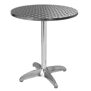 Table aluminium de terrasse - Dimension plateau : Diam. 60 cm
