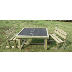 Table ardoise d'extérieur pour enfants - Plateau PVC expansé ép. 10 mm