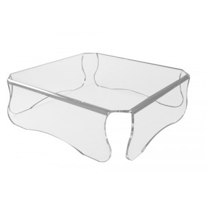 Table basse en plexi - Plexiglas ép 1 cm - Dimensions : 87 x 87 cm - Hauteur 28 cm