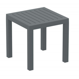 Table basse terrasse Océan - Dimensions: L.45 x l.45 x H.45 cm - Coloris : blanc, gris foncé