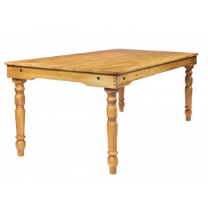 Table en bois LOUIS pieds tournés démontables - Dimensions : L.213 x l.102 x H.76 cm – Pieds tournés démontables - Bois clair