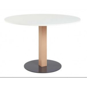 Table cantine piétement central  - Taille 6 - Dimensions : 80 x 80 ou ronde Ø 120 cm - Piètement central