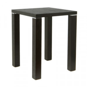 Table carré en bois plaqué couleur Wengé - TYC-258