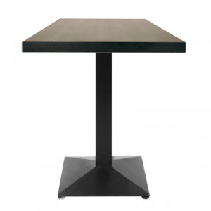 Table carré en bois plaqué pour restaurant - Piètement central avec base carrée 41x41 cm