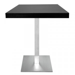 Table carrée en bois melaminé couleur noir - T-CH19-37-40