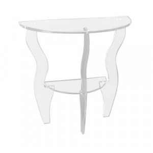 Table crédence plexiglas - Plexiglas ép 1.5 cm - Dimensions (L x P x H) : 75 x 37.5 x 75 cm - Poids : 8.1 kg