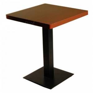 Table de bar en bois avec pied carré - Dimensions disponibles (Lxl) : 100 x 60 cm - 60 x 60 cm - 55 x 55 cm.