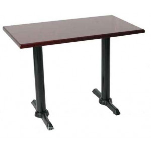 Table de bar en bois avec pied en fonte - Dimensions (Lxl) : 100 x 60 cm