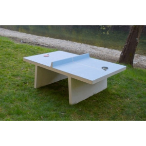 Table ping pong en béton - Béton architectonique renforcé d’acier nervuré