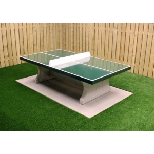 Table de ping-pong en béton - Dimensions plateau : 152 x 274 x 76 cm - Hauteur : 76 cm