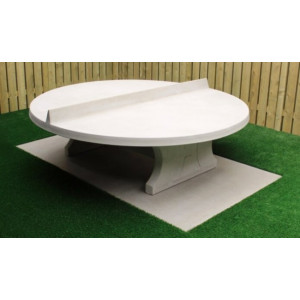 Table de ping-pong en béton ronde - Dimension plateau : ø 260 cm - Hauteur : 76 cm