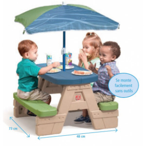 Table de pique-nique pour petits enfants - Légère