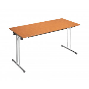 https://www.techni-contact.com/ressources/images/produits/merchandising/table-de-reunion-pliante-polyvalente-pieds-chromes-rectangulaire-plateau-melamine-140-x-70-cm-ou-160-x-70-cm-57345351-1.jpg - Plateau mélaminé - Finition : Hêtre, chêne ou gris - 140 x 70 cm ou 160 x 70 cm