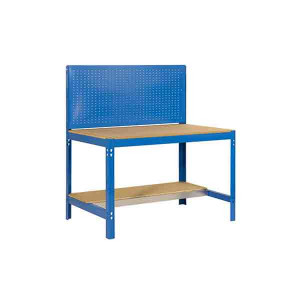 Table de travail d’atelier bois 400 Kg - Capacité : 400 Kg – Dimensions : 1445 x 910 x 610 mm – Bleu
