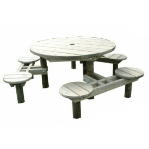 Table design bois pour enfants - 6 assises