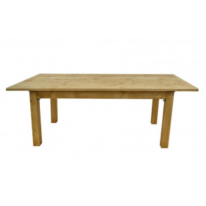 Table en bois massif à pieds rabattable - Table est réalisée en bois d’épicéa massif