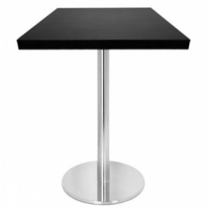 Table en bois pour restaurant - Plateau carré en contreplaqué placage couleur wengé