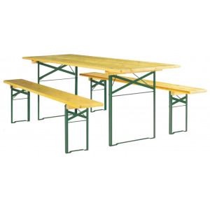Table et banc pliant pour terrasse - Longueur : 2000 ou 2200 mm