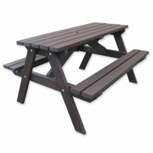 Table et bancs de pique-nique extérieur - Table : 800 mm de hauteur x 1500 mm de longueur x 550 mm de profondeur