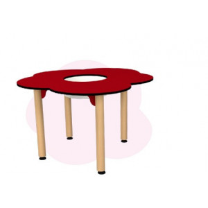 Table florale avec cloche - L900 mm x P900 mm