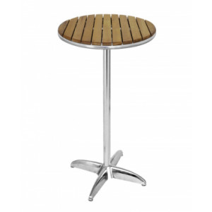 Table haute mange debout - Dim ( L x P x H ): 60 x 60 x 110 cm - Matière pied : aluminium