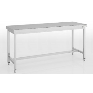 Table inox centrale ou adossée Largeur 2400 mm - Profondeur 700 mm