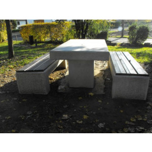 Table jardin beton - Pour jardins publics ou privés, parcs, espaces verts...