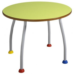 Table maternelle colorée - Tailles 1 à 4 - Médium stratifié - Pieds en acier